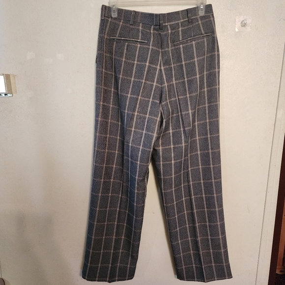 💕5 For $20 Vittorio St. Angelo Gray Checkered Trouser Dress Pants Mens 34/32 - Picture 3 of 8